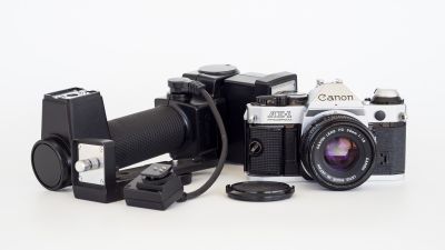 Canon AE-1 Program w/ 50mm 1.8 & Flash