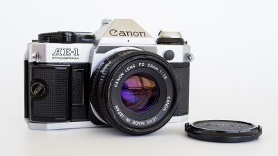 Canon AE-1 Program w/ 50mm 1.8 & Flash