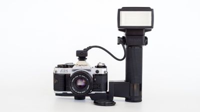 Canon AE-1 Program w/ 50mm 1.8 & Flash